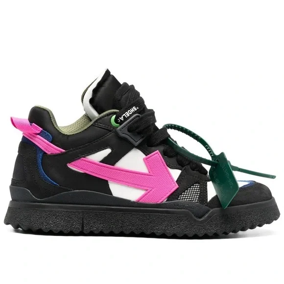 OFF-WHITE Unisex Black Pink Oversized Sponge Sole Sneakers